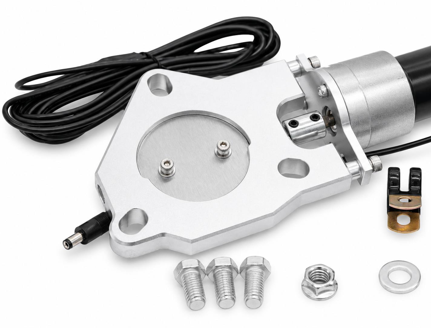 Granatelli 3-Inch Single Round Electronic Stainless Steel Weld-In Exhaust Cutout Kit – 307530