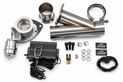 Granatelli 3-Inch Single Round Vacuum/Pressure-Controlled Electronic Stainless Steel Weld-In Exhaust Cutout Kit – 309630