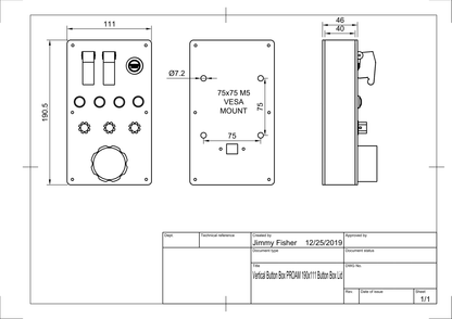 Apex Button Box Vertical Mount V1