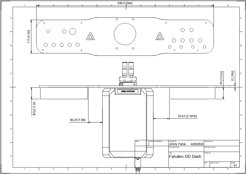 Fanatec CS DD / CS DD+ / CSL DD / GT PRO DD / New Podium DD Dash Board
