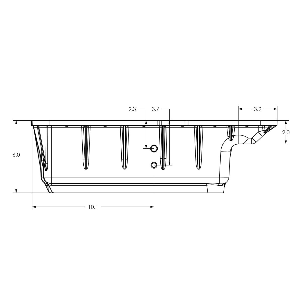 2003-2010 Ford 6.0L/6.4L w/ 5R110 Transmission Heavy-Duty Cast Aluminum Deep Transmission Pan ppepower