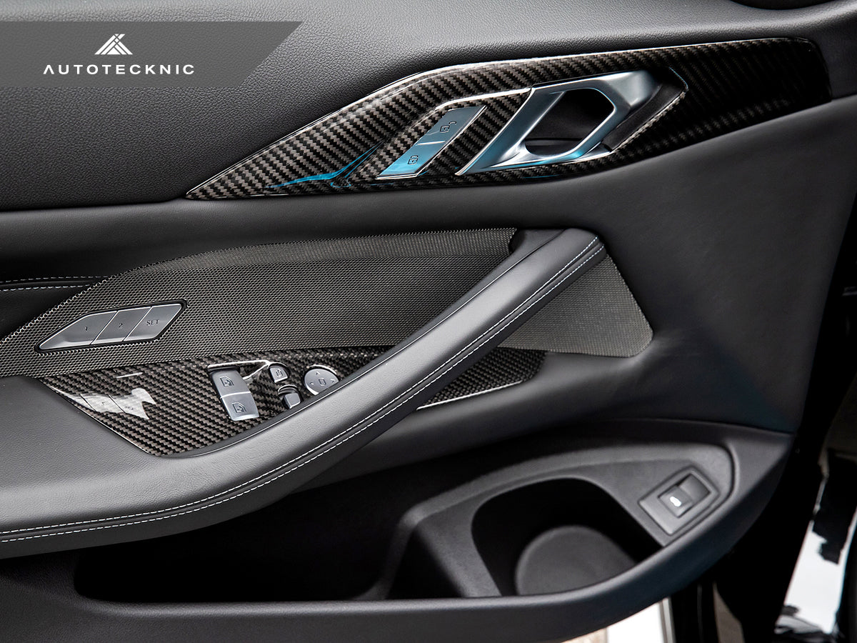 AutoTecknic Dry Carbon Interior Door Handle Trim Set - G22 4-Series
