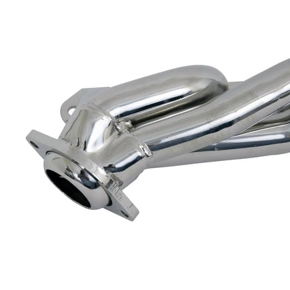 Ford F150 302 5.0 1-5/8 Shorty Exhaust Headers Polished Silver Ceramic 87-95