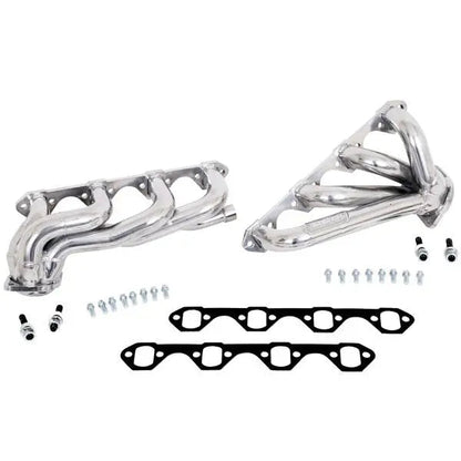 Ford F150 351 5.8 1-5/8 Shorty Exhaust Headers Polished Silver Ceramic 87-95