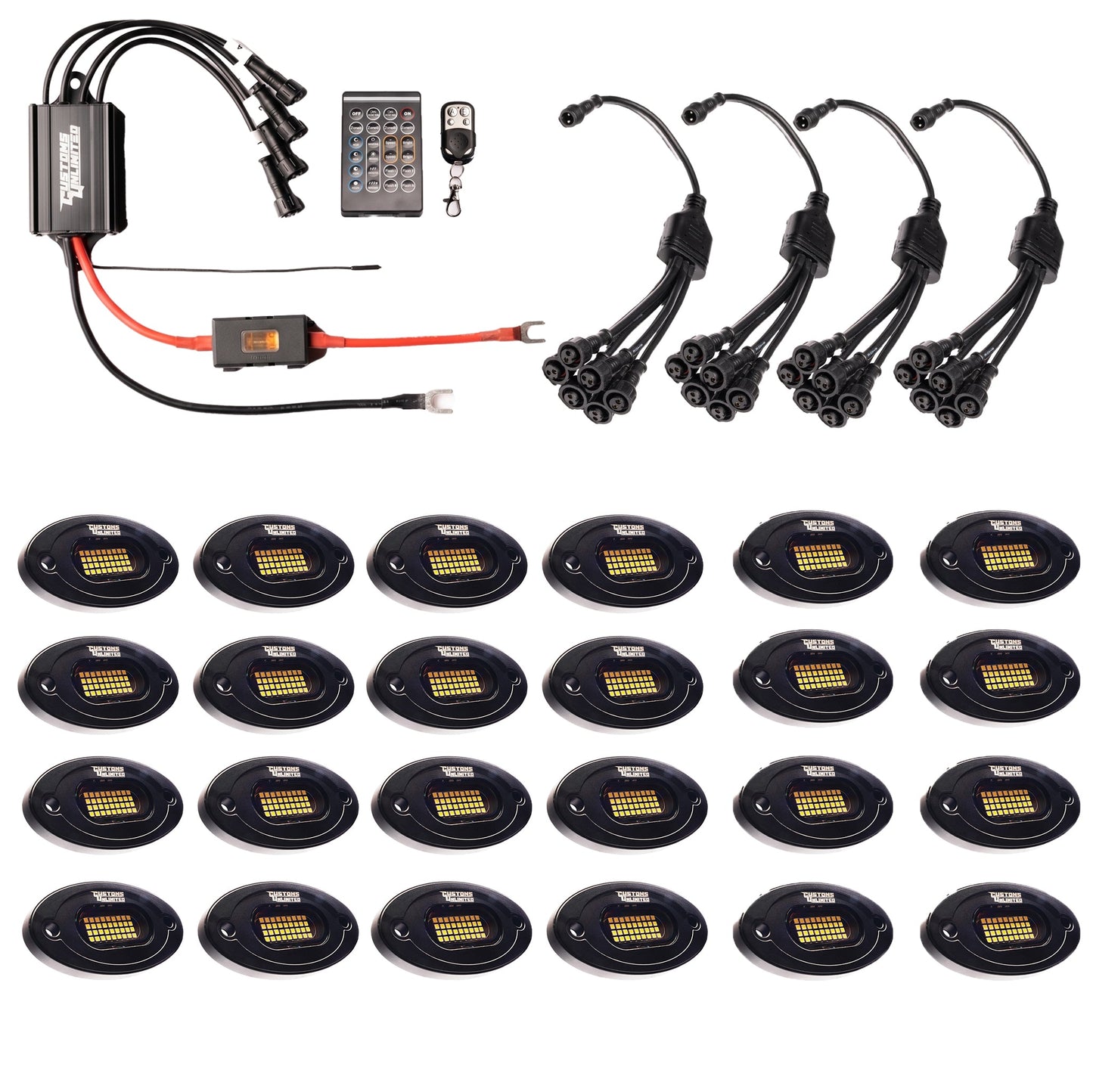 Pure White 36 LED Plug & Play Extreme Brightness Rock Light Kit