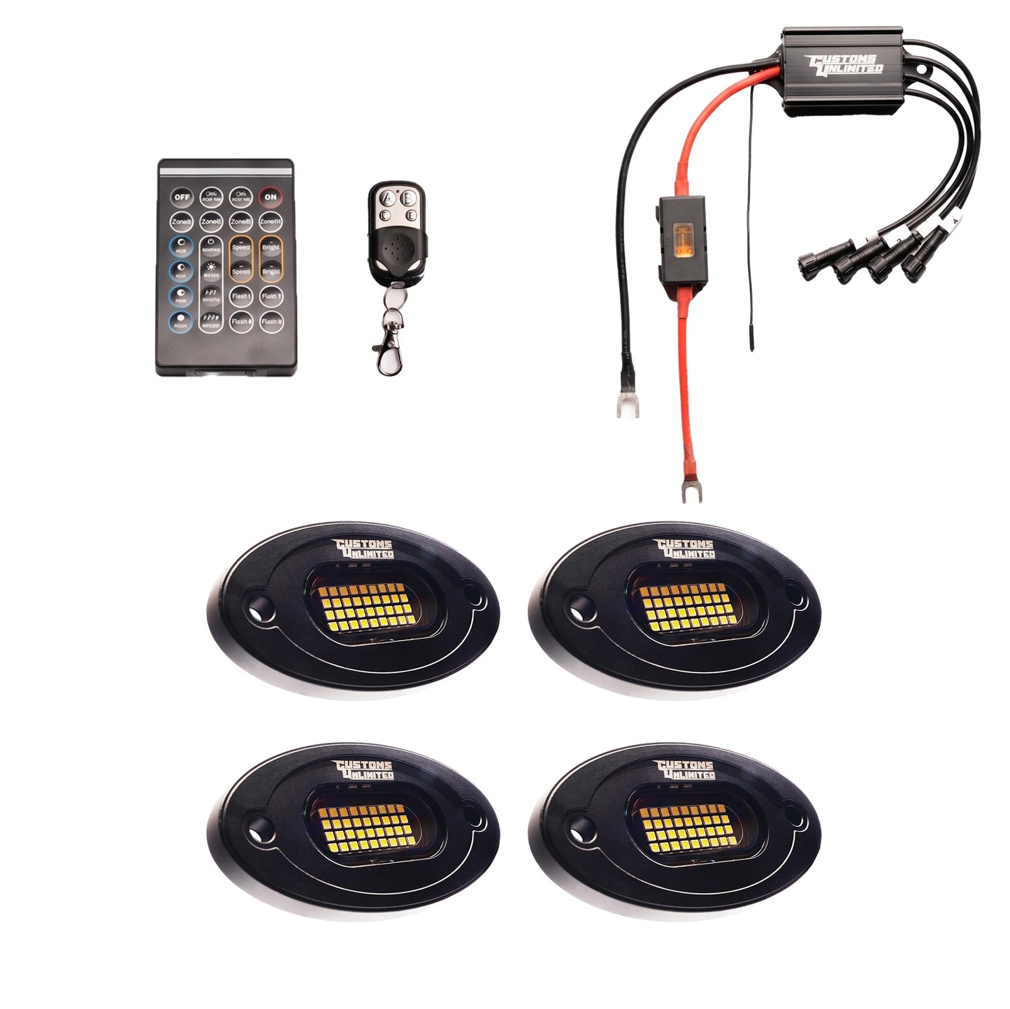 Pure White 36 LED Plug & Play Extreme Brightness Rock Light Kit