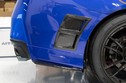 OLM Paint Matched/Gloss Black Rear Bumper Lip - World Rally Blue - 2015-2021 Subaru WRX / STI