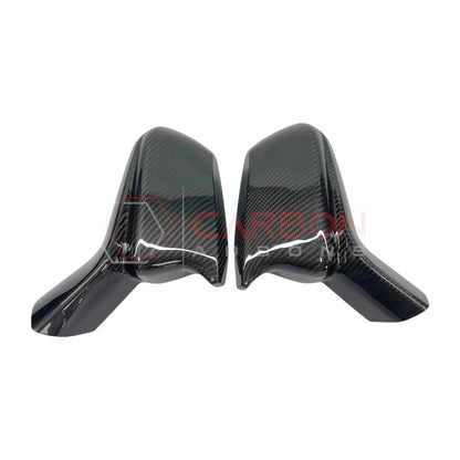 2016-2024 Camaro Real Carbon Fiber M Style Mirror Covers - With Winglet