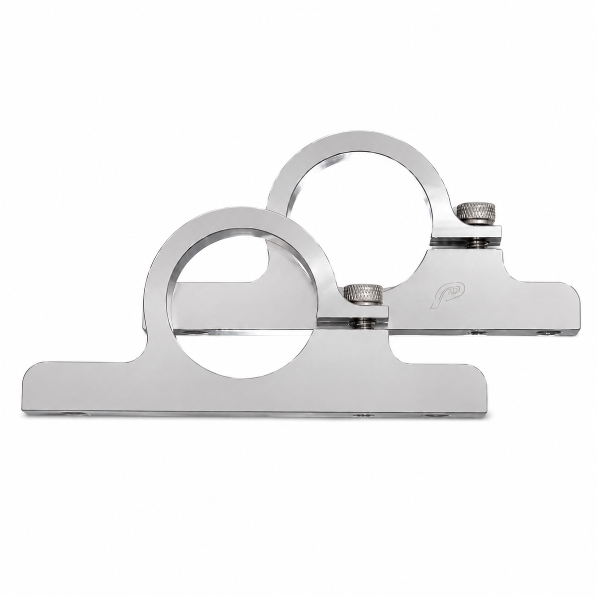 Granatelli Universal 1.75" (44mm) Aluminum Fuel Filter Mounting Bracket – Clear Anodized – 383544C