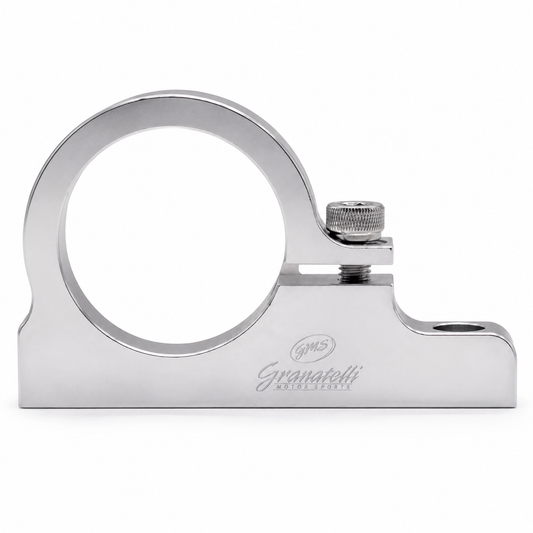 Granatelli Universal 1.75" (44mm) Aluminum Fuel Filter Mounting Bracket – Clear Anodized – 383544C