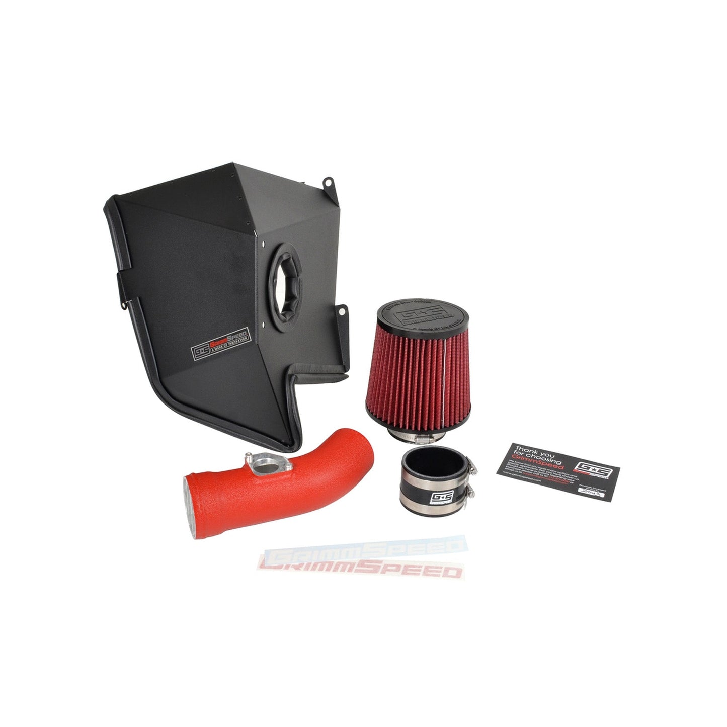 GrimmSpeed Cold Air Intake - Red - 2002-07 Subaru WRX/STI, 2004-08 Subaru Forester XT GRM060075