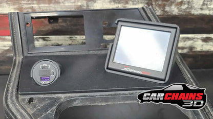 3D Printed Holley EFI 3.5 Inch Terminator X / Sniper Screen Center Console Mount for 1979-1986 Ford Mustang Fox body - CarChains3d
