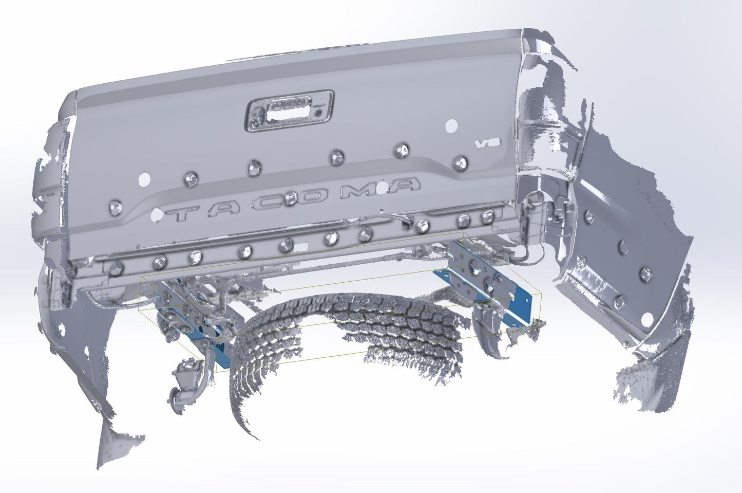 3D Scan: 2016-2023 Toyota Tacoma Rear Bumper (TRD Off-Road)