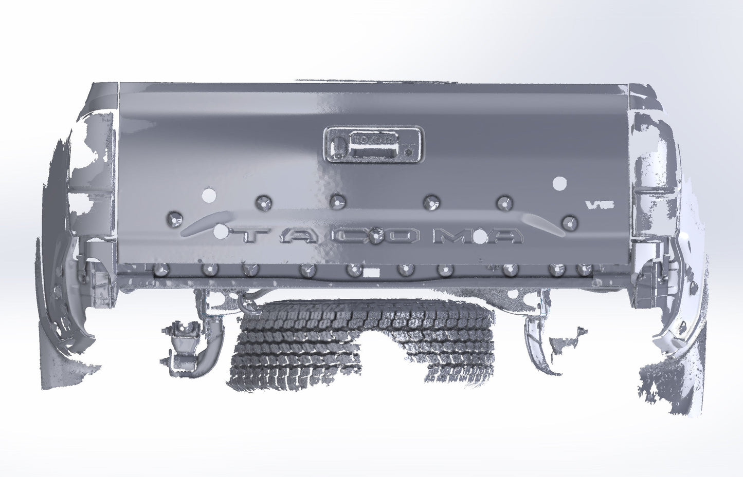 3D Scan: 2016-2023 Toyota Tacoma Rear Bumper (TRD Off-Road)