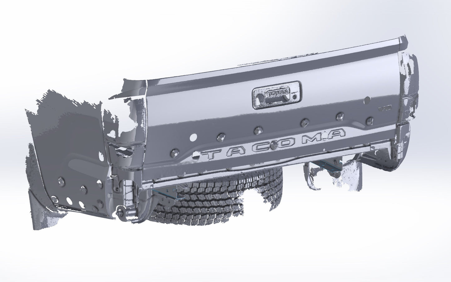 3D Scan: 2016-2023 Toyota Tacoma Rear Bumper (TRD Off-Road)
