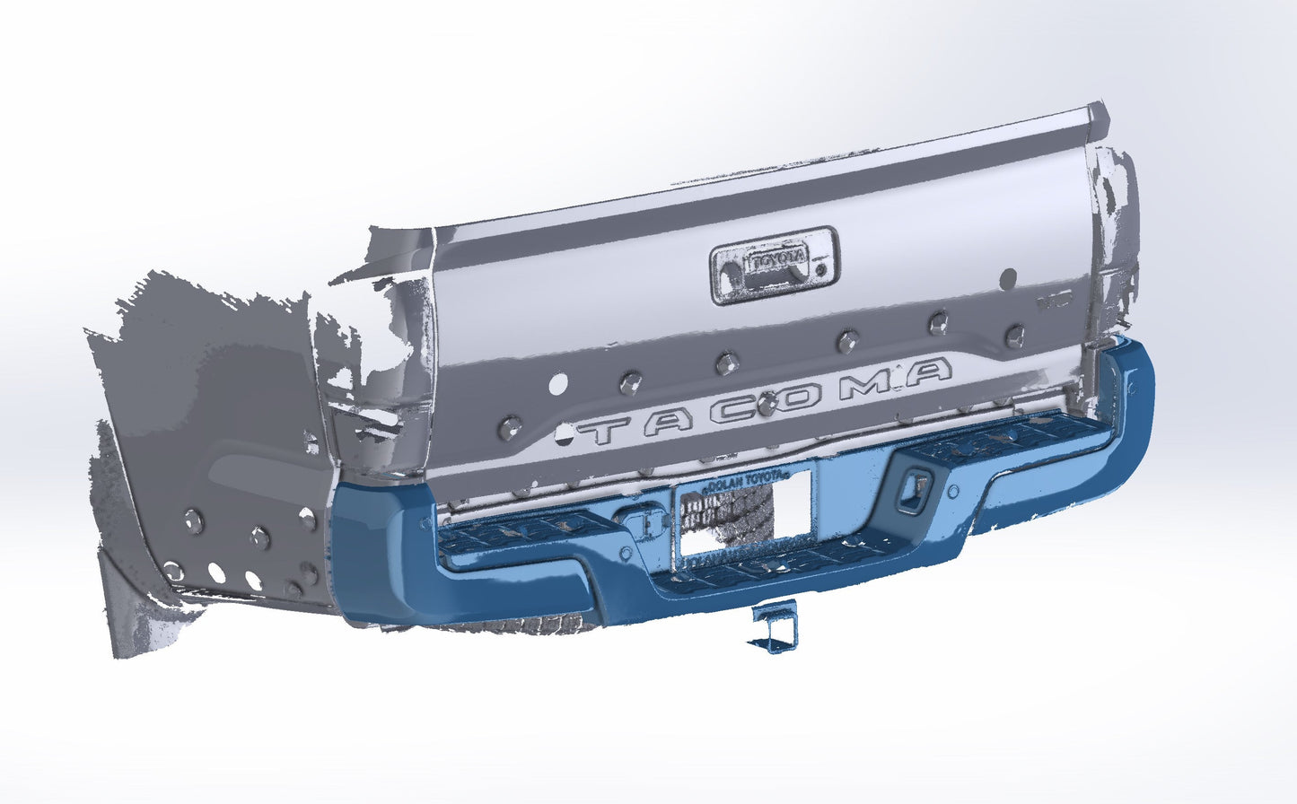 3D Scan: 2016-2023 Toyota Tacoma Rear Bumper (TRD Off-Road)