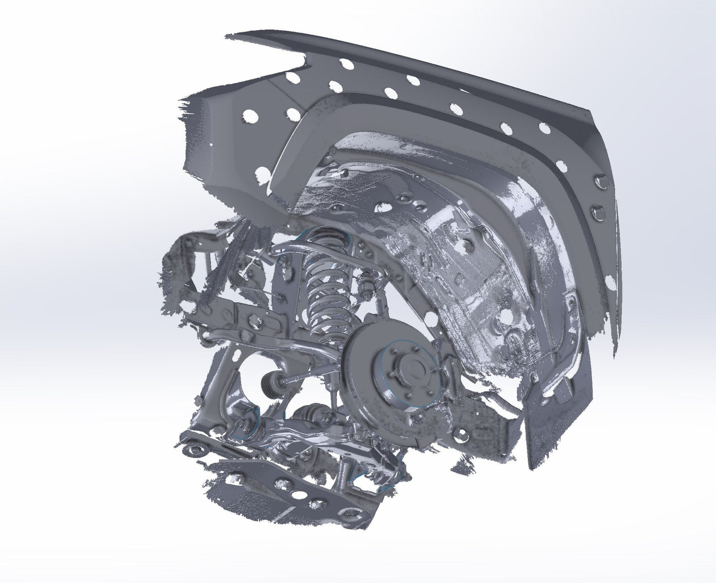 3D Scan: 2016-2023 Toyota Tacoma Front Suspension (TRD Off-Road)