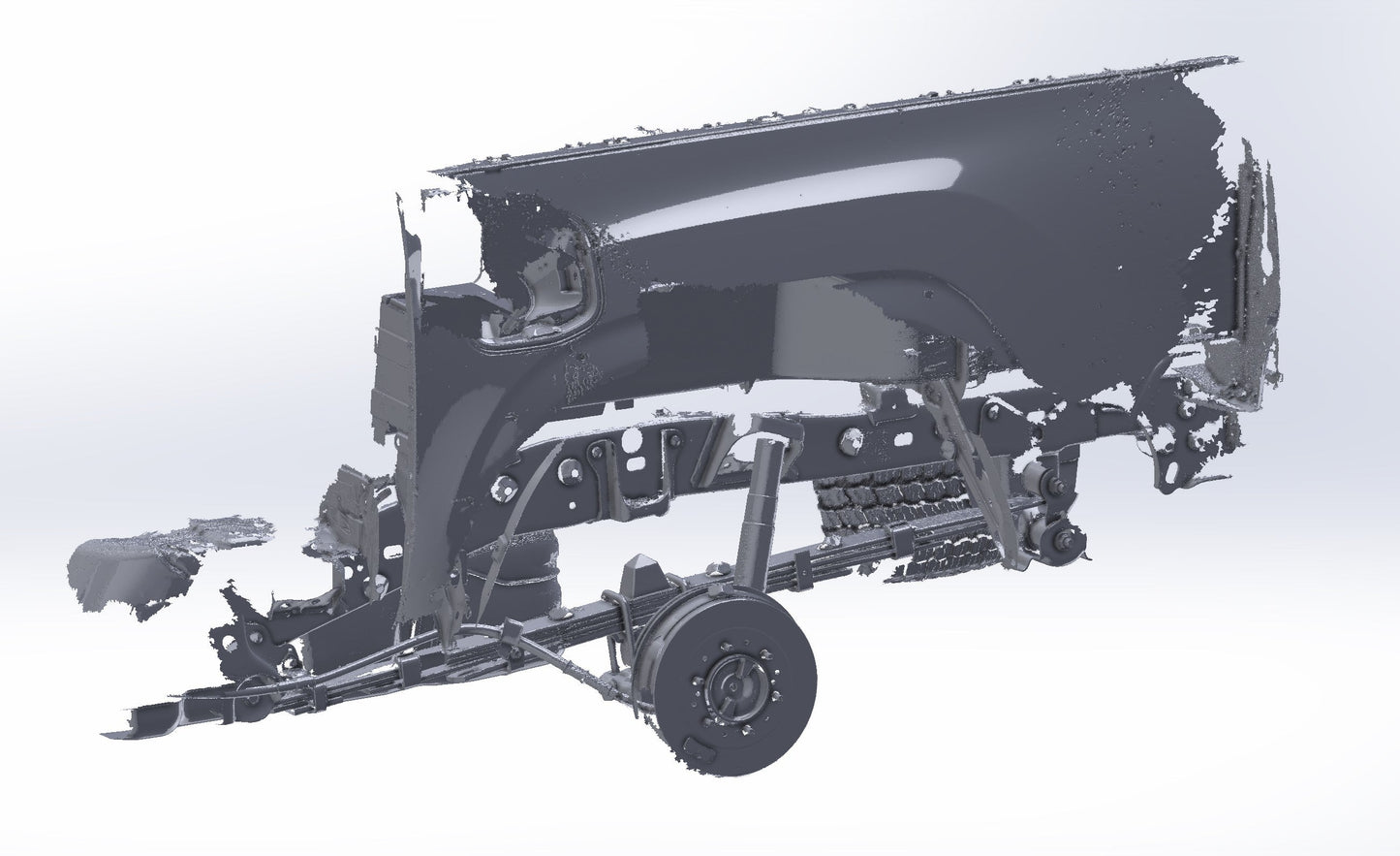 3D Scan: 2016-2023 Toyota Tacoma Rear Wheel Well and Suspension (TRD Off-Road)