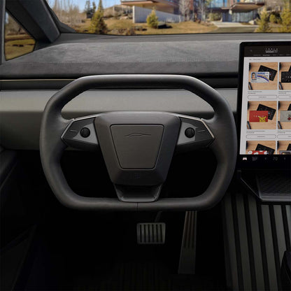 3M Gloss Black Tesla Steering Wheel Trim Decal Kit (3pcs) | Cybertruck