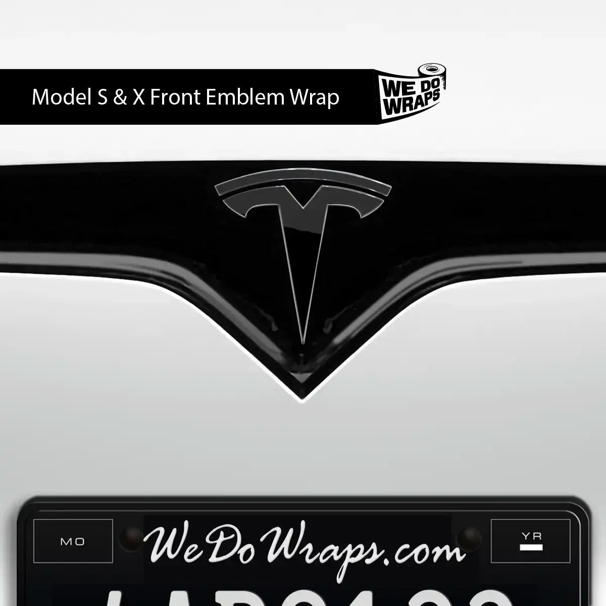 3M Gloss Black Tesla Emblem Decals (Front + Back) | Model X