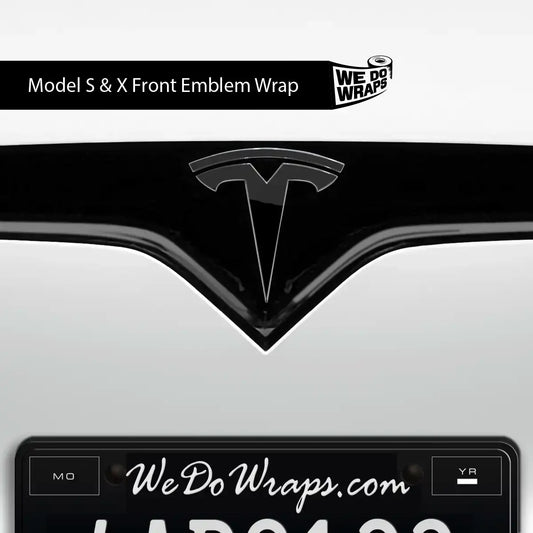 3M Gloss Black Tesla Emblem Decals (Front + Back) | Model S