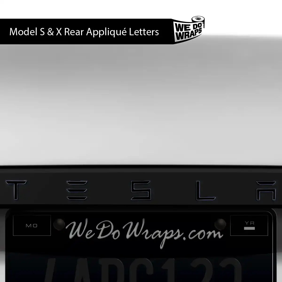 3M Gloss Black Tesla Emblem Decals (Front + Back) | Model S