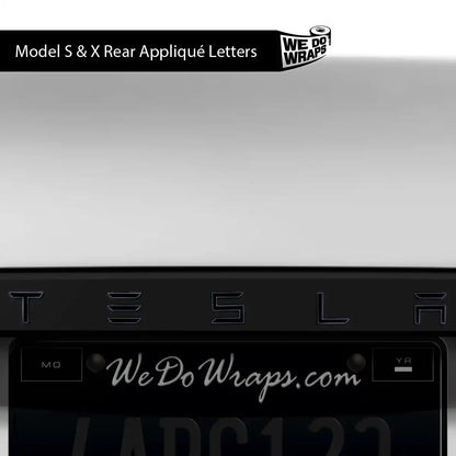 3M Gloss Black Tesla Emblem Decals (Front + Back) | Model S