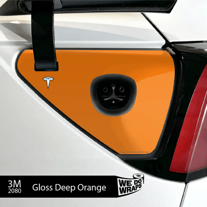 3M Gloss Deep Orange Tesla Charge Port Wrap | Model Y