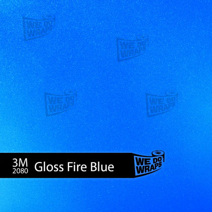 3M Gloss Fire Blue Tesla Steering Wheel Trim Decal Kit (3pcs) | Model S ’21-26