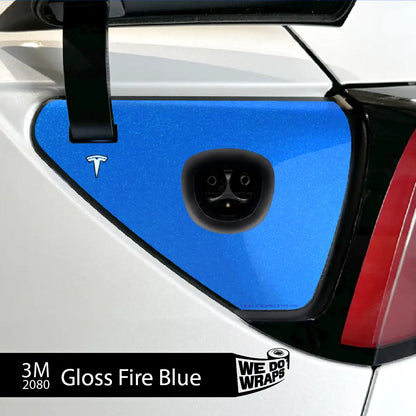 3M Gloss Fire Blue Tesla Charge Port Wrap | Model Y