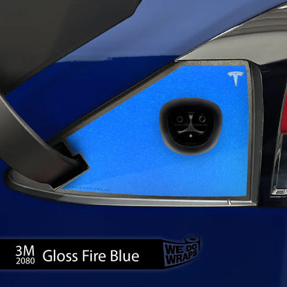 3M Gloss Fire Blue Tesla Charge Port Wrap | Model X