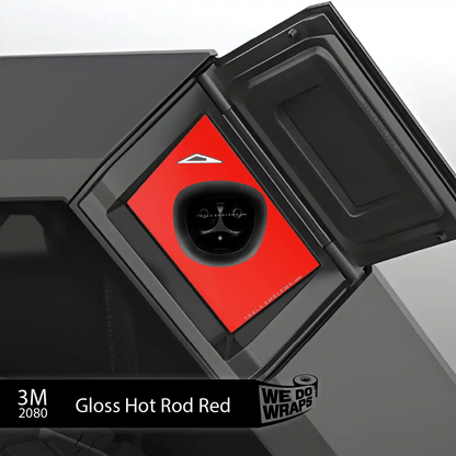 3M Gloss Hot Rod Red Tesla Charge Port Wrap | Cybertruck