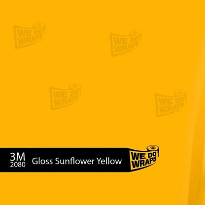 3M Gloss Sunflower Yellow Tesla Emblem Decals (Front + Back) | Model X