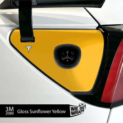 3M Gloss Sunflower Yellow Tesla Charge Port Wrap | Model Y