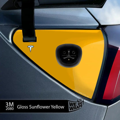 3M Gloss Sunflower Yellow Tesla Charge Port Wrap | Model 3