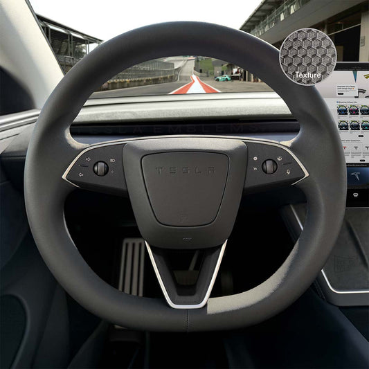 3M Matrix Black Tesla Steering Wheel Trim Decal Kit | 3-piece Set | M3 Feb 2024-'25 Refresh