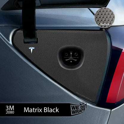 3M Matrix Black Tesla Charge Port Wrap | Model Y