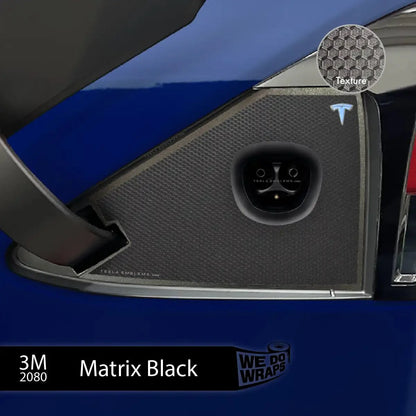 3M Matrix Black Tesla Charge Port Wrap | Model X