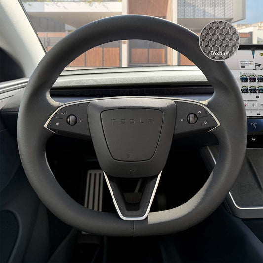3M Matrix Black Tesla Steering Wheel Trim Decal Kit (3pcs) | MY 2026+ Refresh