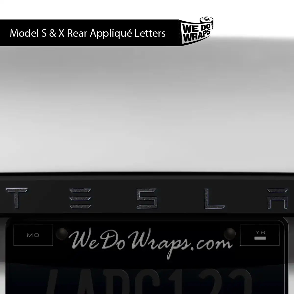3M Matte Black Metallic Tesla Emblem Decals (Front + Back) | Model S