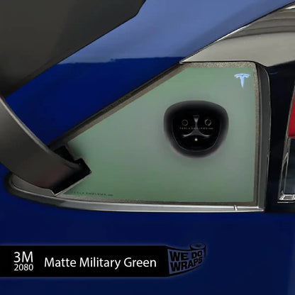 3M Matte Military Green Tesla Charge Port Wrap | Model X