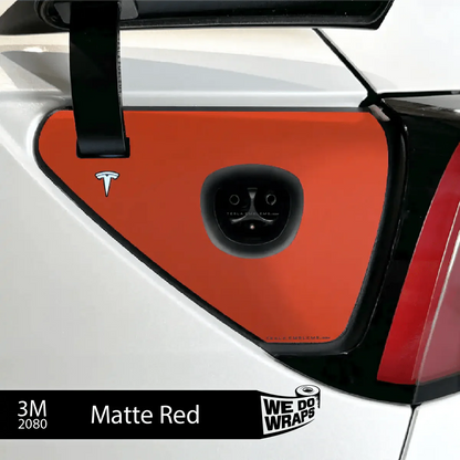 3M Matte Red Tesla Charge Port Wrap | Model Y