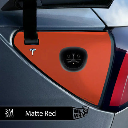 3M Matte Red Tesla Charge Port Wrap | Model 3
