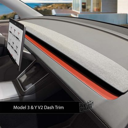 3M Matte Red Tesla Dash Trim Wrap | Model Y 2026