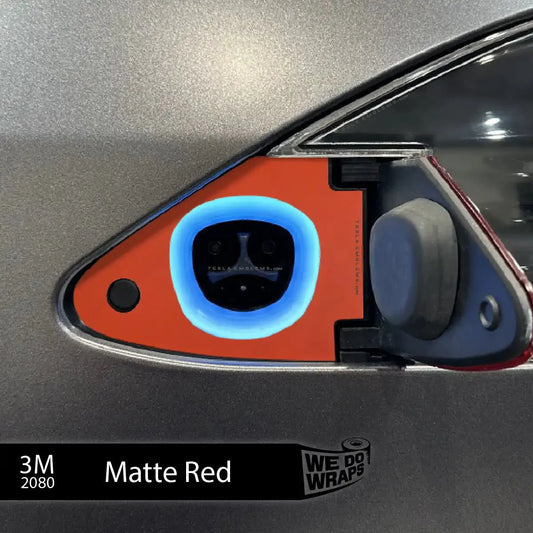 3M Matte Red Tesla Charge Port Wrap | Model X