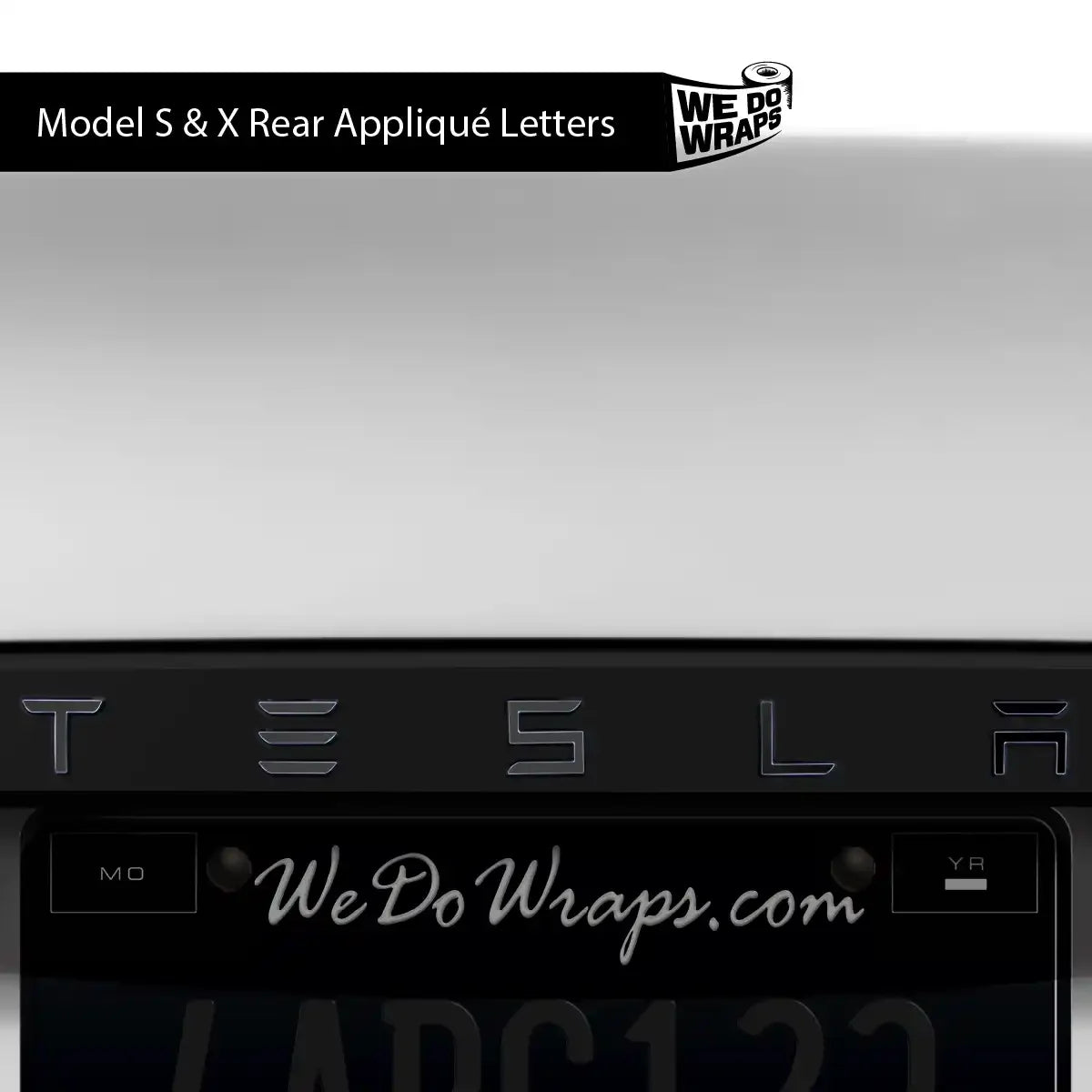 3M Satin Black Tesla Emblem Decals (Front + Back) | Model S