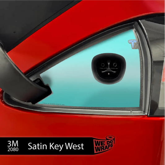 3M Satin Key West Tesla Charge Port Wrap | Model S