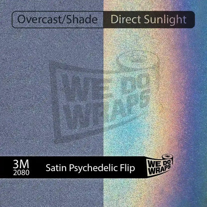 3M Satin Psychedelic Flip Tesla Charge Port Wrap | Model S