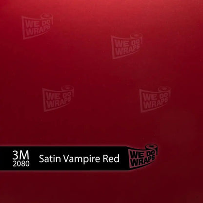 3M Satin Vampire Red Tesla Emblem Decals (Front + Back) | Model S