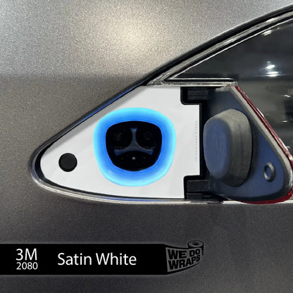 3M Satin White Tesla Charge Port Wrap | Model X